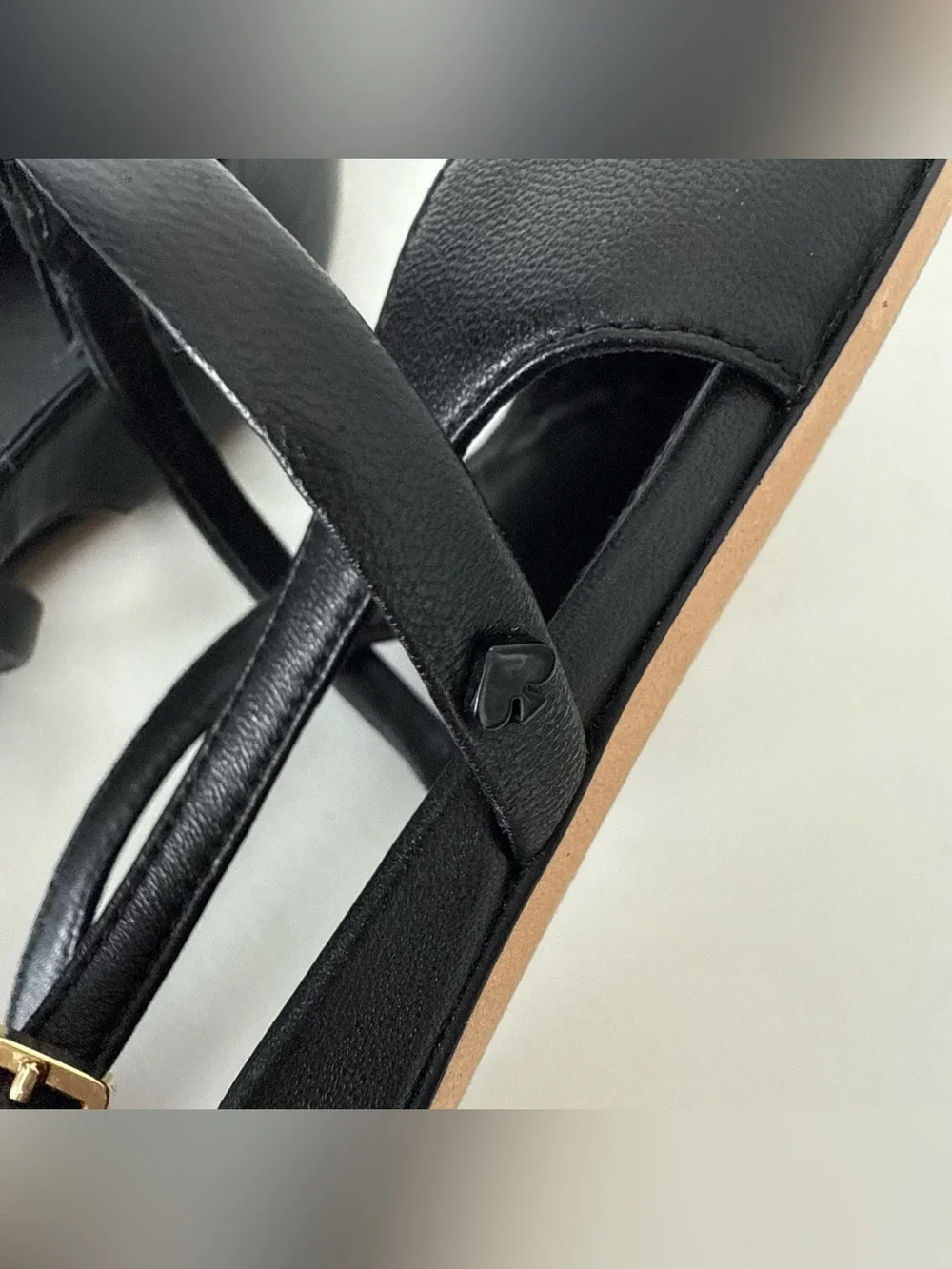 Kate Spade Carolina Flat Slingback Black Leather Pointed Toe Mary Jane Bow